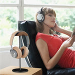 Walnut & Aluminium Headphone Stand