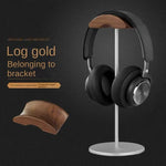 Walnut & Aluminium Headphone Stand