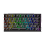 AKKO TAC75 HE magnetic switch keyboard, black, RGB backlit, on a plain background