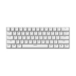 61-key mechanical gaming keyboard, white, on a plain background