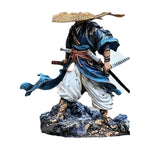 Samurai warrior desktop statue on a plain background